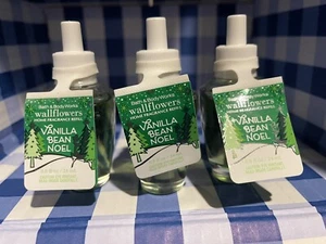 3 X New Bath & Body Works Wallflowers Vanilla Bean Noel Diffuser Refill Bulbs - Picture 1 of 2