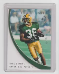Nick Collins Packers 2005 SP Authentic #115 Rookie Authentics SP RC #414/750 - Picture 1 of 1
