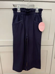 Girls Size 5 Navy Bisby Knit Wide Leg Pant NWT - Picture 1 of 7