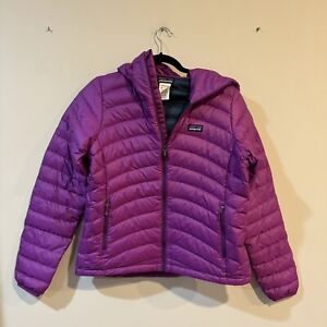 Patagonia Coat Down Sweater Hoody Ikat Purple Puffer Jacket Womens Size Medium