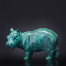 Brass Hippopotamus Sculpture Metal Statue Wild Animal Figurine Handmade Crafts