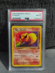 PSA 8 Flareon Jungle Set Unlimited Non Holo Mint 19/64 1999 WOTC Vintage Pokemon - Picture 1 of 2