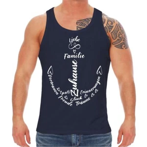 Camiseta sin mangas para hombre camisa muscular ancla de la familia anhelo hogar amor regalo - Imagen 1 de 2