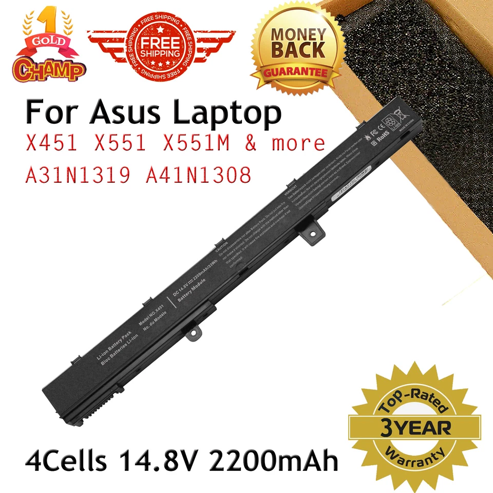 Batería A31N1319 para Asus X551 X551C X551CA X551M X551MA X551MAV-RCLN06/Cargador Foto 1 de 4