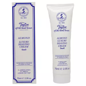 Taylor of Old Bond Street Almond Luxury Shaving Cream 2.5 oz - Picture 1 of 1
