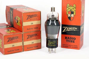 ONE Type 38/VT38 ZENITH NOS Tube Lampe TSF Röhre Valvula Valve 电子管 진공관 真空管  - Picture 1 of 1