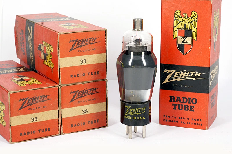 ONE Type 38/VT38 ZENITH NOS Tube Lampe TSF Röhre Valvula Valve 电子管 진공관 真空管  - Image 1 of 1