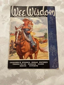 Vintage "Wee Wisdom" magazine for boys and girls August 1942 very good - Imagen 1 de 3