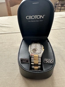 "New" MENS CROTON MIYOTA AUTOMATIC 21 JEWELS SKELETON WATCH WITH BAND - Picture 1 of 6