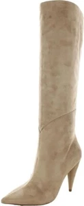 Jessica Simpson Maynard Womens Tall Dress Boots Sand Stone Faux Suede Size 10 M - Picture 1 of 3