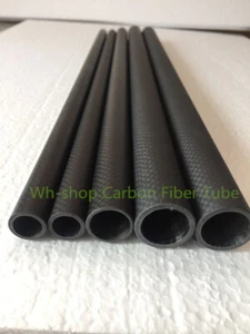 25mm 3K Carbon Fiber Tube OD25mm X ID20 21 22 23mm L1000mm Roll Wrapped Poles - Picture 1 of 4