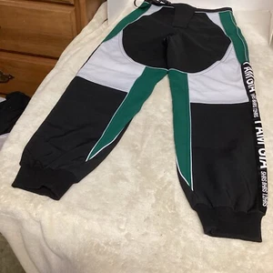 I. AM GIA.High Waist Pants Green black white women’s Sz M - Picture 1 of 13