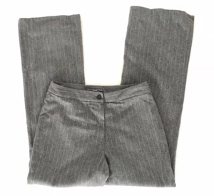 Pantalón de vestir Saks Fifth Avenue talla 10 tweed a rayas tiro medio gris - Imagen 1 de 8