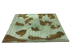 (29341) Centre Glass Square Green Golden Medium - Picture 1 of 1