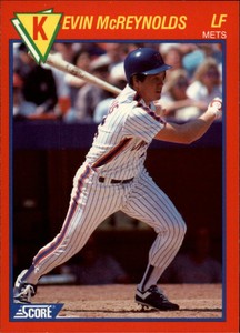 1989 Score Hottest 100 Stars New York Mets Baseball Card #96 Kevin McReynolds