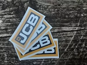 4 x JCB Stickers Decals Tools Digger Van Car Sticker Bomb Tractor 60x25mm - Picture 1 of 1