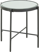 Picket House Furnishings Carlo Round End Table with Glass Top 