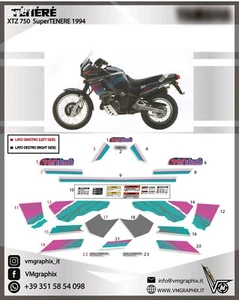 Adesivi XTZ 750 SUPERTENERE 1994 Xt 750 Z grafiche/stickers/decal super tenere - Imagen 1 de 1