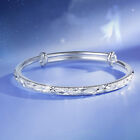Womens 999 Sterling Silver Bangle Star Mobius Bracelet Ladies Jewellery Gift