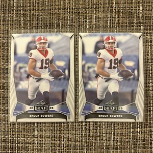 2023 Leaf Draft - #18 (2) Brock Bowers (RC) Georgia Bulldogs