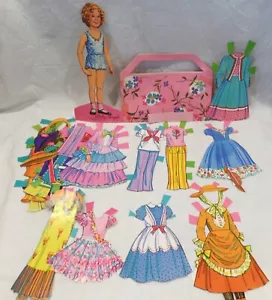 Muñeca de papel Shirley Temple de juguete vintage Whitman 1976 recortada y lista para jugar - Imagen 1 de 4