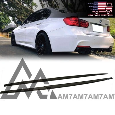 Carbon Side Extensions For 2012 2013 2014 2015 2016 2017 2018 BMW F30 31 M Sport - Image 1 of 4