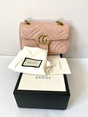 Mini bolsa rosa Gucci Marmont - Imagem 1 de 4