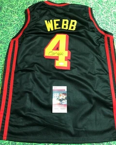 SPUD WEBB AUTOGRAPHED ATLANTA HAWKS B JERSEY JSA LAST ONE - Picture 1 of 3