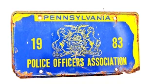 Nummernschild USA Pennsylvania Police Officers Association 1983 - Bild 1 von 4