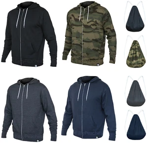 Quikflip Unisex Hero Hoodie Lite Full-Zip Convertible Backpack Hooded Sweatshirt - Picture 1 of 24
