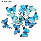 Earrings Accessories Blue Enamel Butterfly 10 PCS Handmade Jewelry Diy Pendants