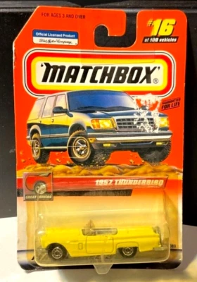 Vintage 1999 Matchbox Yellow 1957 Thunderbird #16 of 100 Vehicles NRFP - Image 1 of 4