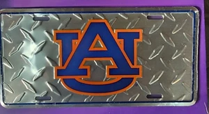 AUBURN UNIVERSITY TIGERS CAR TRUCK TAG DIAMOND LICENSE PLATE AUBURN METAL SIGN - Picture 1 of 2