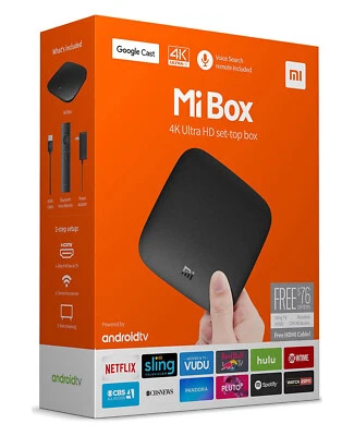 Xiaomi Mi Box 4K Ultra HDR Android TV Box Voice Search Remote Smart Media Player - Image 1 of 3