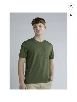 Athletic Works Men's Green Tri Blend Crewneck Short Sleeves T- Shirt - Image 1 of 4