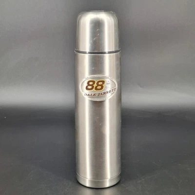 Taza térmica Nascar Winston Dale Jarrett Emblema de acero inoxidable usada Foto 1 de 4