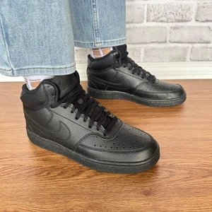 ❤️Nike Court Vision Mid N Womens Shoes Sz 7.5 Black Retro Basketball DN3577-003 - Picture 1 of 14