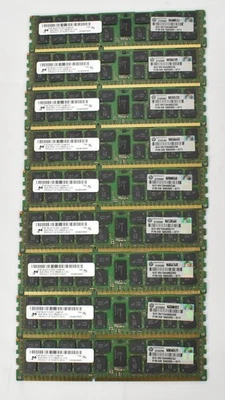 (9) Micron 8GB PC3-10600R ECC Server RAM Memory HP 500205-071 MT36JSF1G72PZ-1HF - Image 1 of 4