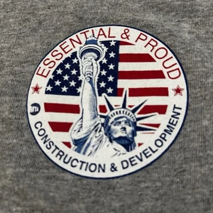 MTA Construction & Development - Essential & Proud - Railroad Gray T-Shirt SZ L - Picture 1 of 4