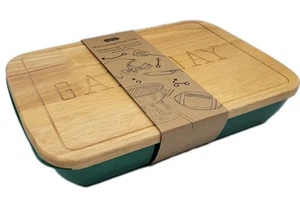 Dilars Mud Pie Green Stone Mountain Tailgate Melamine Marinating Prep Tray - Picture 1 of 8