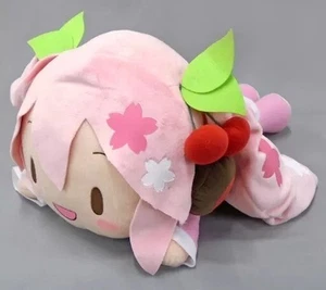 Muñeca de peluche Sakura Miku Nesoberi Mega Jumbo juguete acostado VOCALOID 40 cm SEGA - Imagen 1 de 24