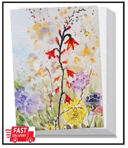 64 Blatt Aquarellpapier Baumwolle 140 Pfund/300 g/m² dick cremeweiß Kaltpresspapier  - Bild 1 von 2