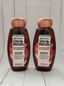 (Pack of 2) Garnier Whole Blends Coconut Oil & Cocoa Butter Smoothing Shampoo - Picture 1 of 2