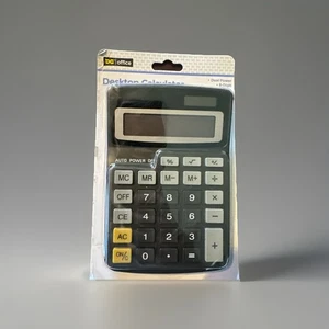 Desk Calculator Large Display Dual Power Digit Desktop Big Button Mechanical - Picture 1 of 6