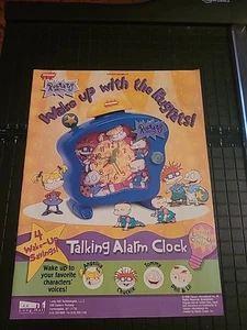 Nickelodeon Rugrats sprechender Wecker Printanzeige 1998 8x11 Vintage - Bild 1 von 1