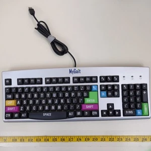 MyGait Keyboard Large Keys Ergonomic Computer Desktop PC Peripheral Easy Read - Picture 1 of 8