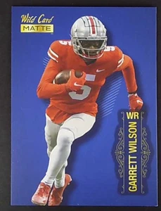 2022 Wild Card Football Matte Garrett Wilson Blue #MB-43 RC Ohio State JETS NFL - Picture 1 of 10