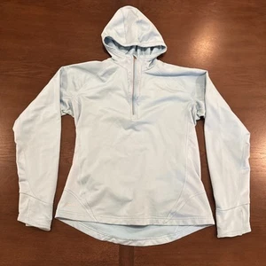 Nike Fit Dry Athletic Jacket 1/4 Zip Hoodie Running Fleece Women’s Large Teal - Picture 1 of 19