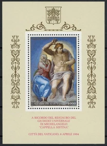 Vatican 1994 : Michelangelo - Good Very Fine MNH Sheet - Picture 1 of 1