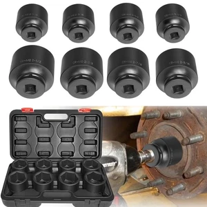 3/4" Drive Spindle Axle Nut Impact Large Socket Set 2-1/16 Inch to 2-1/2 - Picture 1 of 17